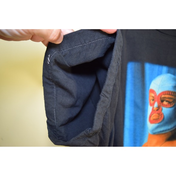 Vintage Nacho Libre Movie Poster Promo Black T Shirt MENS L WOMENS XL MODIFIED - Picture 5 of 14